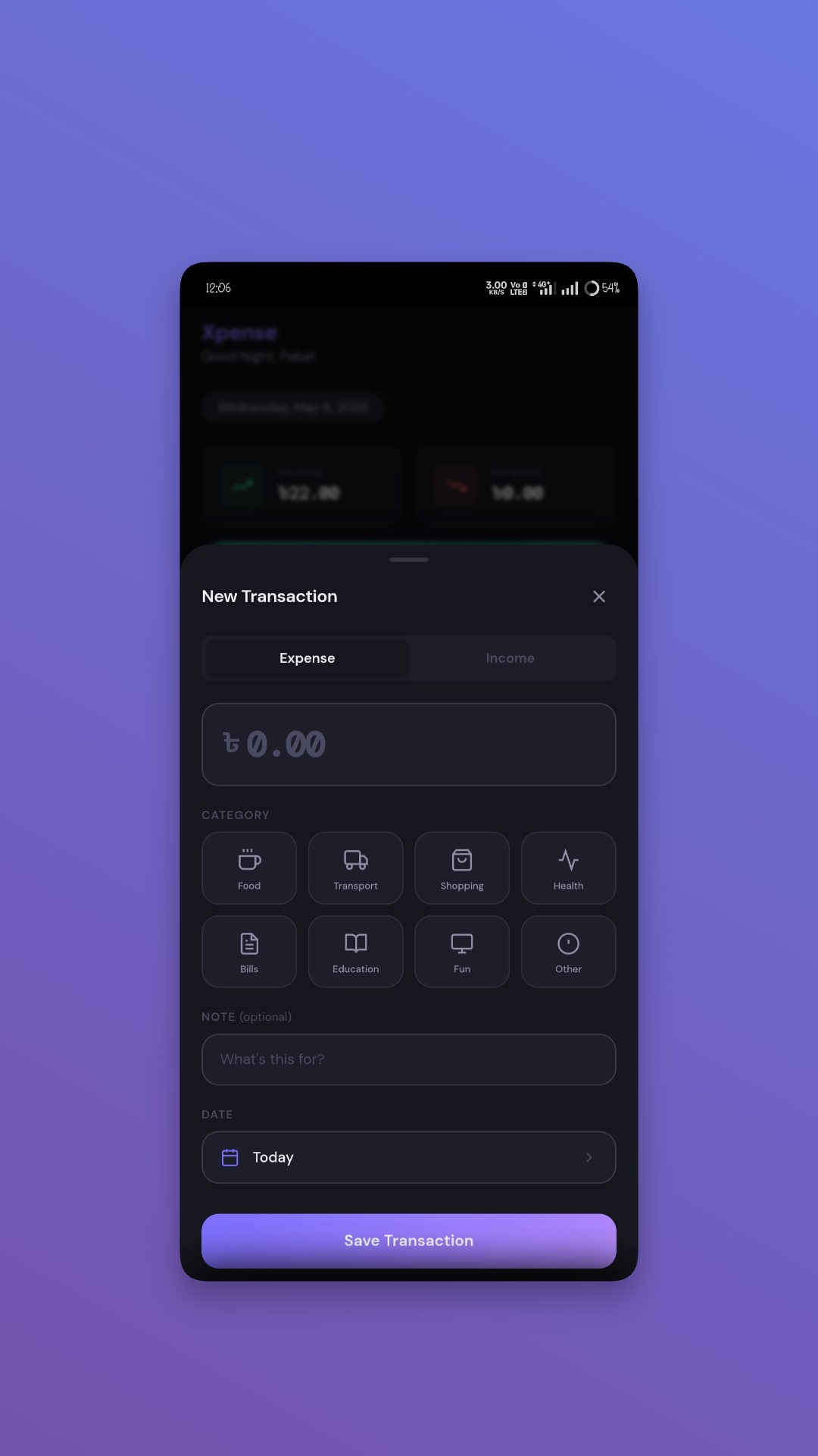 Add Transaction